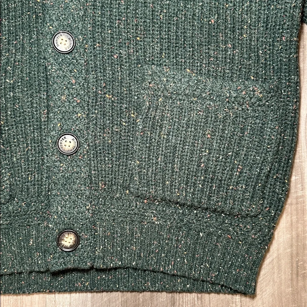 Hunter Shawl Collar Hunter Green Cardigan Sweater - Medium - Picture 4 of 7